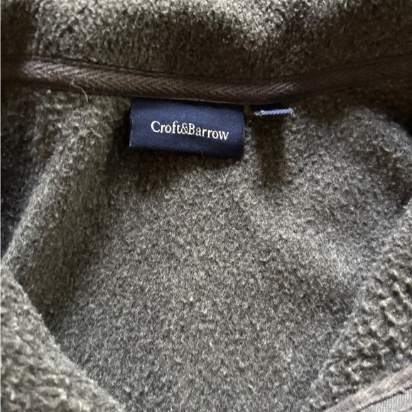 Croft & Barrow Gray Fleece 1/4 Zip Pullover w/ Pockets & Drawstring Men’… - Picture 4 of 9